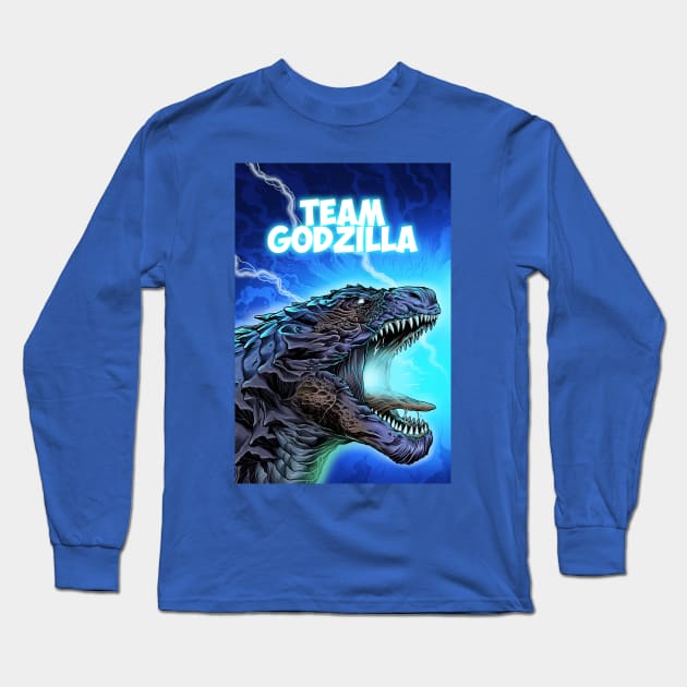 TEAM GOD-ZILLA Long Sleeve T-Shirt by altoro